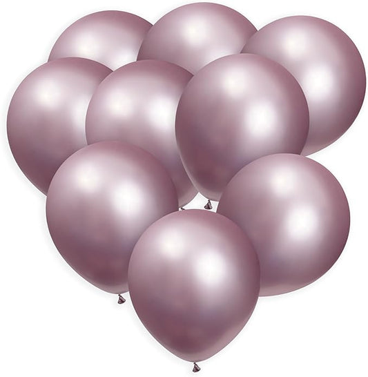 Metallic Pink Balloons 50 Pack, 12 Inch Chrome Pink Balloons For Birthdays, Weddings, Baby Showers, Holidays