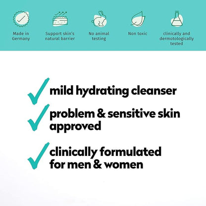 SEBAMED Paraben-Free Face and Body Wash With Pump for Sensitive and Delicate Skin pH 5.5 Ultra Mild Dermatologist Recommended Cleanser 33.8 Fluid Ounces (1 Liter) Pack of 3