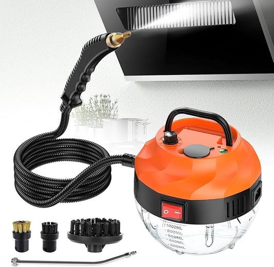 3800W Handheld Pressurized Steam Cleaner, 1000ml Tank,6 Adjustable Settings | High-Temperature Portable Steamer for Car Owners,DIY Enthusiasts for Car Detailing 221°F Pressurized Steam