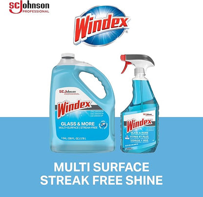 SC Johnson Professional Windex Glass and More Multi-Surface Cleaner, Windex Glass Cleaner Refill, Multi Surface Cleaner, 128 fl. oz. Bottles, 4 Count, for Professional Use Only