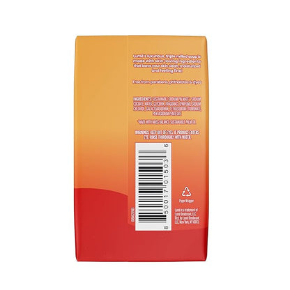Lume Triple Milled Bar Soap - Rich Moisture & Gentle Cleansing - Paraben Free, Phthalate Free, Skin Safe - 5 ounce (Pack of 4) (Clean Tangerine)