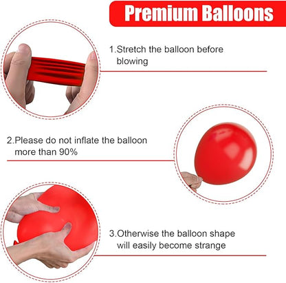 Poker Balloons, Casino Theme Party Balloons, 12 Inches 50 Pcs Red Black and White Balloons Poker Card Latex Balloon for Casino Night Poker Las Vegas Game Night Casino Party Decor