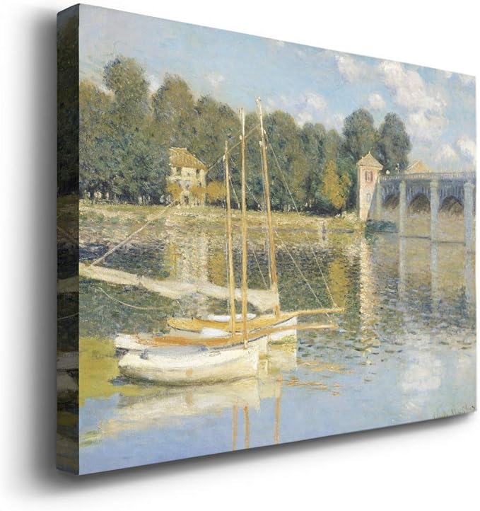 Wexford Home Home Decor Landscape Canvas Wall Art Abstract Floral Painting Modern Pictures Artwork Decoration for Living Room Kitchen Bathroom Office, Ready to Hang, the-bridge, 24x36