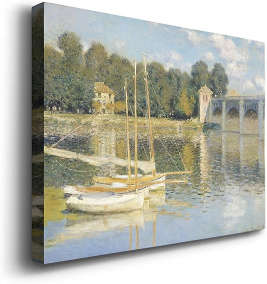 Wexford Home Home Decor Landscape Canvas Wall Art Abstract Floral Painting Modern Pictures Artwork Decoration for Living Room Kitchen Bathroom Office, Ready to Hang, the-bridge, 24x36