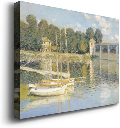Wexford Home Decor Landscape Canvas Wall Art Abstract Floral Painting Modern Pictures Artwork Decoration for Living Room Kitchen Bathroom Office Ready to Hang The-Bridge 32x48