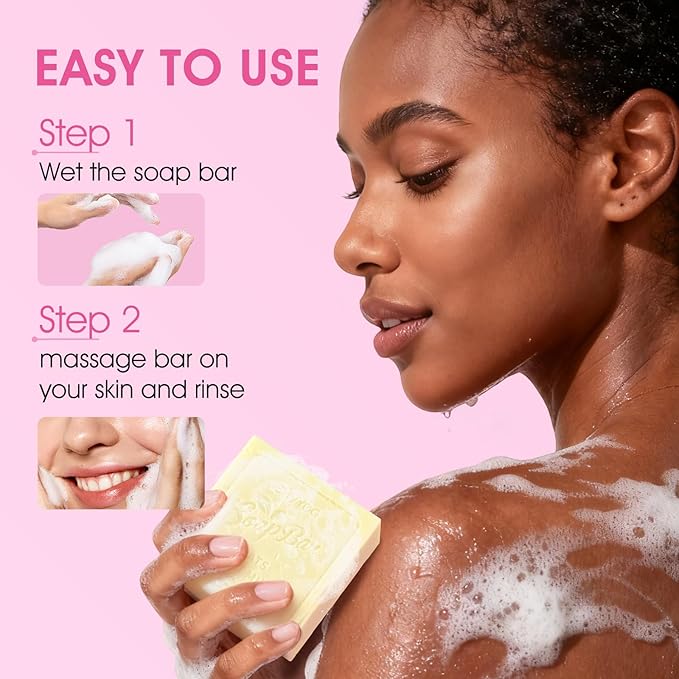 SHVYOG Natural Soap Bar Gift Set, 6PCS Soap with Organic Ingredients & Essential Oils, Cleanses & Softens Skin, Moisturizing, Gifts for Women, Body Wash & Face - 100G*6