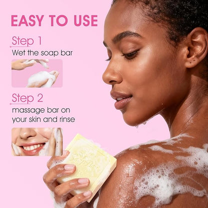 SHVYOG Natural Soap Bar Gift Set, 6PCS Soap with Organic Ingredients & Essential Oils, Cleanses & Softens Skin, Moisturizing, Gifts for Women, Body Wash & Face - 100G*6