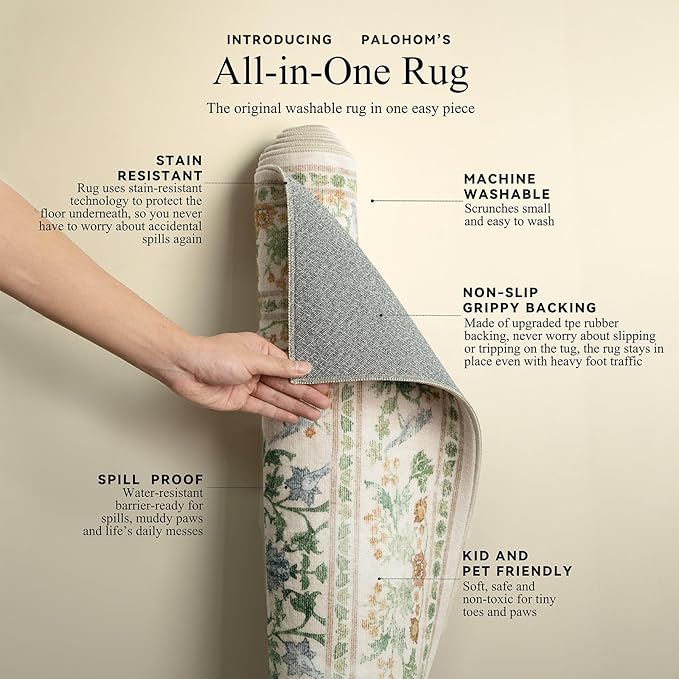 Washable Runners for Hallways Kitchen Rugs: 2'6"x8' Kitchen Runner Stain Resistant Non Slip Low Pile Soft Carpet Runner Rug for Entryway Indoor Hallway Bedroom Beside Bathroom Laundry Room