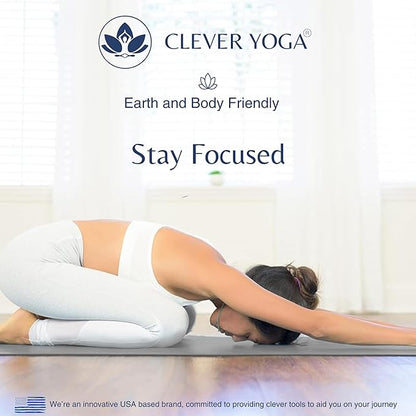 Premium Clever Yoga Mat - Extra Long Yoga Mat Suitable For All Yoga Types - Workout Mat For Home Or On The Go - Includes Our Perfect Fit Mat Bag