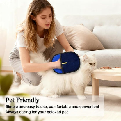 FlowFish 1 Pack Pet Hair Removal Electrostatic Glove for Dogs and Pets, Washable & Reusable Electrostatic Pet Hair Remover Glove, Durable Pet Hair Removal Tool for Multi-Occasions