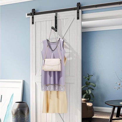 Over The Door Hanger Folding Clothes Drying Rack, Folding Hanging Coat Rack for Indoor Laundry Room Compact Small Space Foldable Portable Clothing Hanger Hook Collapsible- 4 Pack （Black）