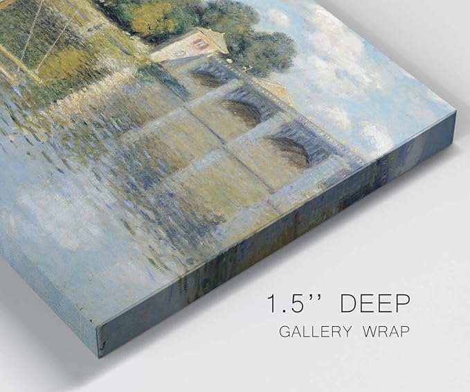 Wexford Home Home Decor Landscape Canvas Wall Art Abstract Floral Painting Modern Pictures Artwork Decoration for Living Room Kitchen Bathroom Office, Ready to Hang, the-bridge, 24x36