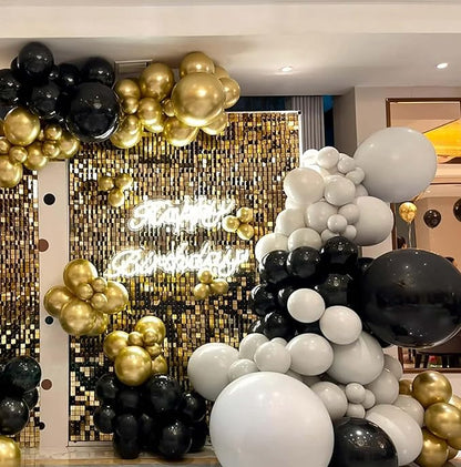 KALOR 12 Inch Metallic Gold Balloons, 50 Pcs Latex Helium Metallic Balloons for Kid's Birthday Party, Baby Shower, Wedding, Graduate Party Decorations