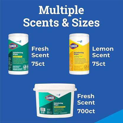 CloroxPro Clorox Disinfecting Wipes, Fresh Scent, 75 Count (Package May Vary)