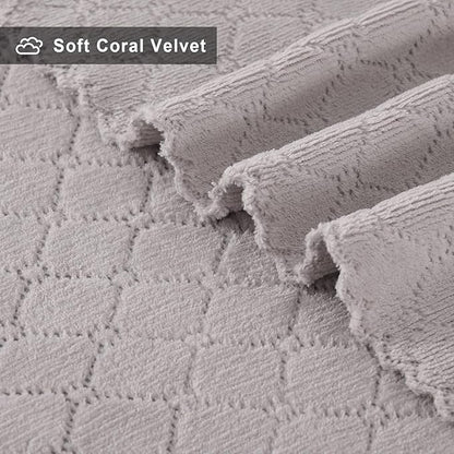 Homaxy 24 Pack Dish Towels for Kitchen (10 x 20 Inches, Grey), Super Soft and Absorbent Coral Velvet Dish Cloths for Washing Dishes, Nonstick Oil Fast Drying Microfiber Cleaning Cloth