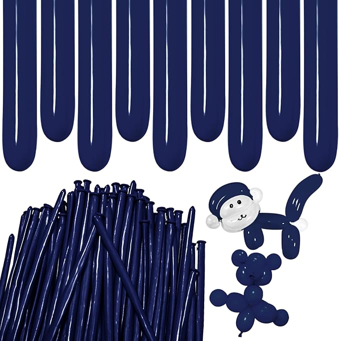 Navy Blue Long Balloons Premium 260 Twisting Balloons Animals Magic for Birthday Kids Wedding Party Supply 100pcs