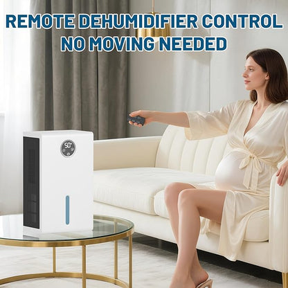 Dehumidifier for Home for Bedroom with 1000 sq.ft 120 OZ Water Tank,Dehumidifiers for Bathroom Basement with Remote Control,Auto Shut Off,Touchscreen,7 Colors LED Light
