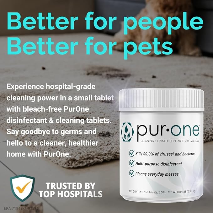 EveryDay 3.3g All Purpose Disinfecting & Cleaning Tablets, Advanced Formula, Effective on Stains, Mildew & Bacteria, Ideal for Toilet Bowl Cleaning Inside & Outside, Bleach-Free, Neutral pH