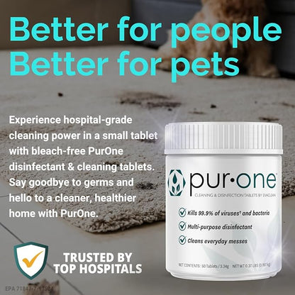 EveryDay 3.3g All Purpose Disinfecting & Cleaning Tablets, Advanced Formula, Effective on Stains, Mildew & Bacteria, Ideal for Toilet Bowl Cleaning Inside & Outside, Bleach-Free, Neutral pH