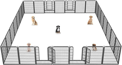 Dog Playpen 40" Height 28 Panels Portable Pet Fence Outdoor for Yard Puppy Playpen Indoor Dog Pen Outdoor, Heavy Duty Pet Playpen for RV, Camping, Yard
