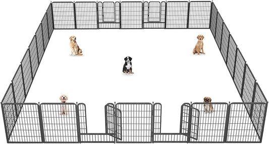 Dog Playpen 40" Height 28 Panels Portable Pet Fence Outdoor for Yard Puppy Playpen Indoor Dog Pen Outdoor, Heavy Duty Pet Playpen for RV, Camping, Yard