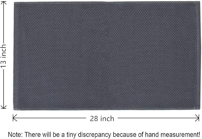 Mia'sDream Cotton Kitchen Towels and Dish Cloths Sets, Waffle Weave Dish Towels for Kitchen Drying Dishes, Soft and Absorbent Kitchen Hand Towels Washcloths, 13inch x 28inch 3 Pack (Dark Gray)