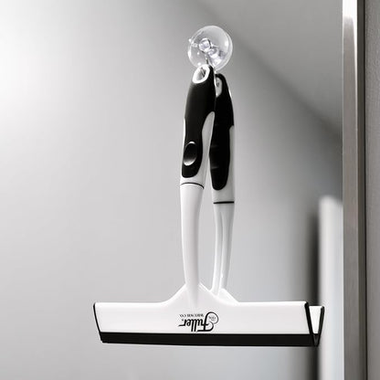 Fuller Brush Easy Grip Handheld Squeegee - for Shower Walls, Doors, Tub Surfaces, Windows, Mirrors & Vehicle Windshields - ThermoPlastic Rubber Blade - Comfort Grip Handle with Built-in Finger Groove