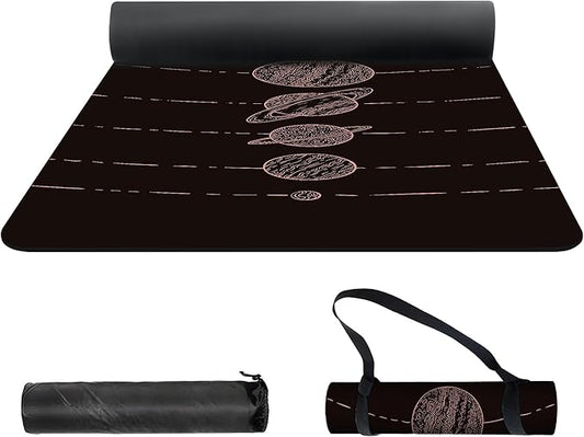 nuveti Yoga Mat Print Extra Thick TPE Non Slip Fitness Exercise Mat with Carrying Bag,72"x24" Extra Thick 6MM Exercise & Workout Mat for Yoga, Pilates Fitness and Floor Exercises