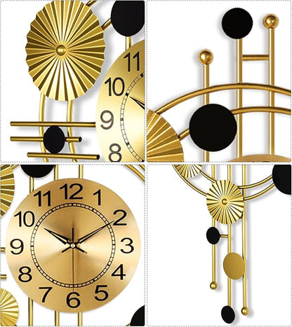 Large Wall Clock, Modern Clocks for Living Room, Geometric Design - Silent Wall Clock, Battery Operated, for Living Room,Bedroom,Kitchen,Study or Entryway Decor-30