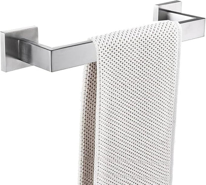 12 Inch Towel Bar for Bathroom 12/16/24/28/32/36 Inch Kitchen Towel Holder Brushed Nickel Towel Rod Wall Mounted SUS304 Rustproof Towel Rack Modern Square Design (1, Brushed Nickel, 12 Inch)