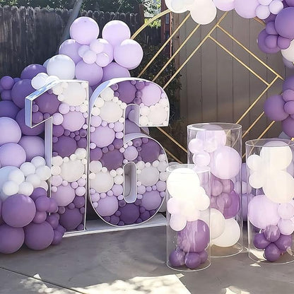 PartyWoo Dusty Purple Balloons 50 pcs 12 Inch Matte Mauve Dark Purple Latex Helium Balloons for Wedding Baby Shower Gender Reveal Graduation Butterfly Birthday Party Decorations Purple-F50