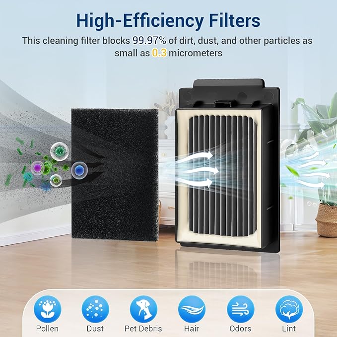 25 Pack Compatible with Ecovacs Deebot T50 Max Pro Omni,Only T50 Max Pro Omni Vacuum Cleaner Accessories Kit,2 Rubber Main Brush 6 Mop Pads 6 Side Brush 4 Hepa Filters 6 Vacuum Bags