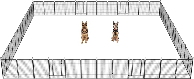 FXW Instant Unleashed Dog Playpen, Portable Pet Fence for Outdoor, RV Trips, and Camping, 40inch, 48 Panels for Medium and Large Dogs│Patented
