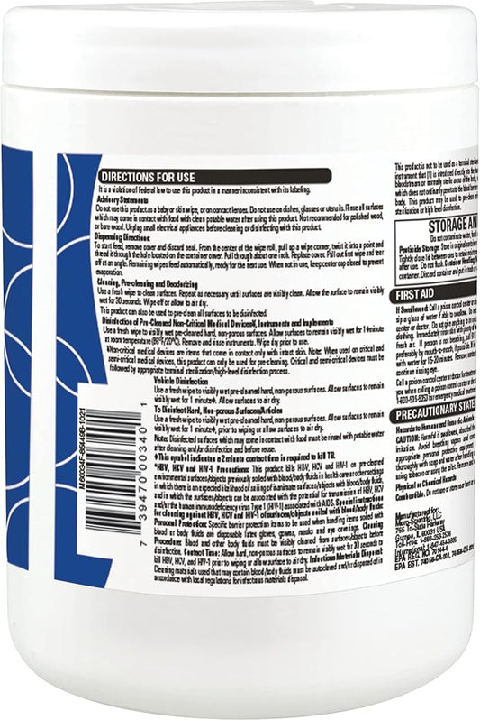 Micro-Scientific Opti-Cide Max Disinfecting Wipes (2 Pack) - 320 Wipes - Hospital Grade EPA Registered Disinfectant Cleaner