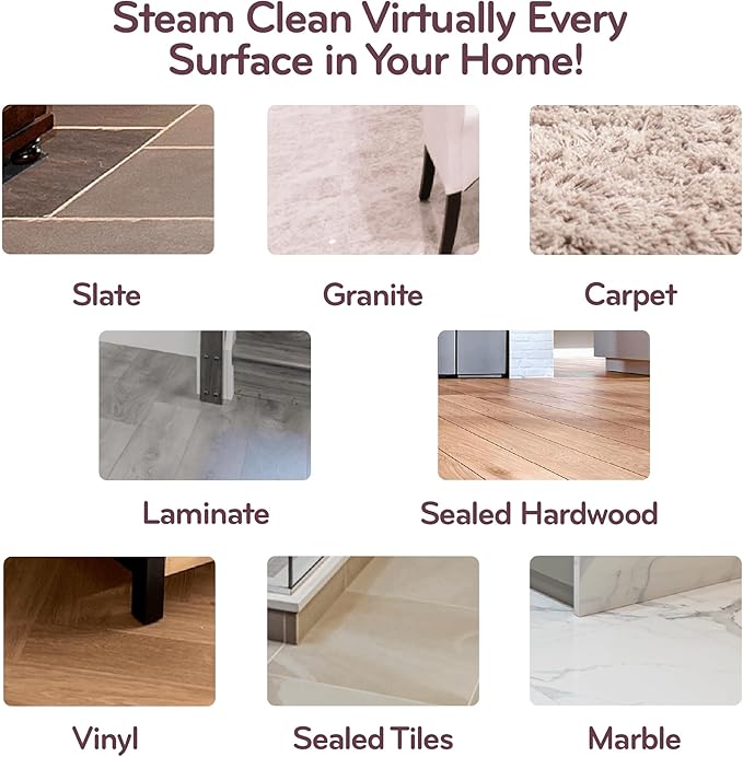 H2O HD 5-in-1 DUALBLAST Steam Mop and Handheld Steam Cleaner For Floor Cleaning, Hardwood Floors, Grout Cleaner, Upholstery Cleaner, Tiles and Carpets