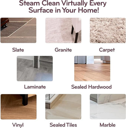 H2O HD 5-in-1 DUALBLAST Steam Mop and Handheld Steam Cleaner For Floor Cleaning, Hardwood Floors, Grout Cleaner, Upholstery Cleaner, Tiles and Carpets