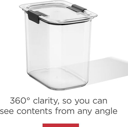 Rubbermaid Brilliance Pantry Food Storage Container Set, BPA-Free, Airtight & Leak-Proof, Clear, 8-Piece, Dishwasher Safe