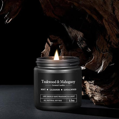 12 Pack Scented Candles for Men, Masculine Candle Gift Set with Smoky, Woody & Spiced Scents, Soy Wax Aromatherapy Candles for Home, Gifts for Him, Boyfriend