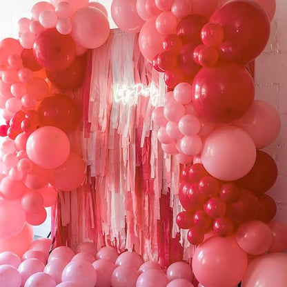 PartyWoo Coral Balloons 50 pcs 12 Inch Coral Pastel Red Watermelon Pink Latex Helium Balloons for Wedding Baby Shower Gender Reveal Graduation Anniversary Summer Birthday Party Decorations Pink-Q11