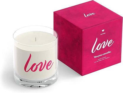 Love, Bergamot, Wine, Orange, Vanilla, Lillies & Musk, Highly-Scented, Inspirational Soy Candle, Made in USA, Pure Essential Oils, Aromatherapy, 9.5 oz