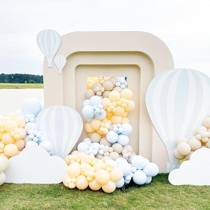 Pastel Blue Balloons 12 Inch, 100 Pack Light Blue Latex Matte Macaron Powder Helium for Gender Reveal Baby Shower Birthday Wedding Party Decorations