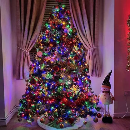 YEGUO Christmas Lights, 165ft 500 LED String Light Multicolor, Green Wire Plug in for Indoor Outdoor