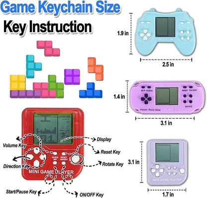 12 Pcs Video Game Party Favors, Mini Video Games Keychain, Gamer Birthday Party Decorations, Gamer Party Favors for Kids 8-12, Classroom Prizes, Goodies Bags Stuffer, Backpack-Macaron color