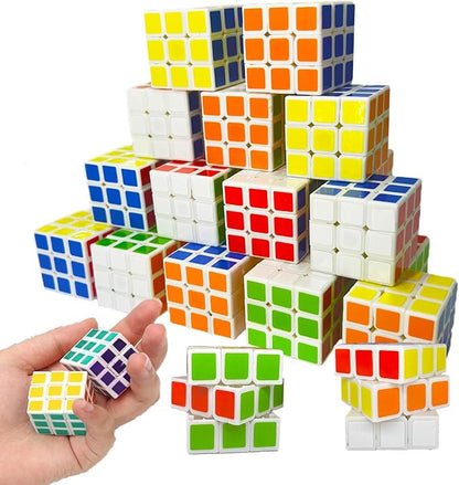 48 Pack Mini Cube Puzzle Party Favors for Kids, 1.18in 3x3 Magic Cube School Rewards & Classroom Prize for Students, Birthday Party Favors Easter Christmas Stocking Stuffers Gifts for Kids