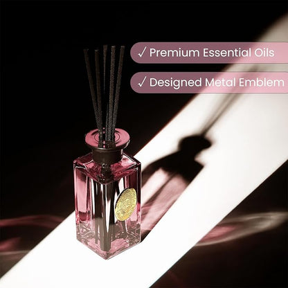 M&SENSE 6.6 oz Large Reed Diffuser Set | Ginger & Ylang Ylang Scent Oil Diffuser with Sticks | Hotel Collection Non-Toxic Essential Oil |for Bedroom Bathroom Living Room