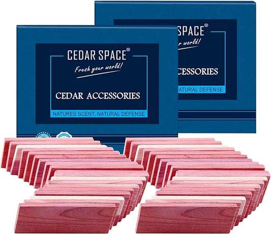 Cedar Space Cedar Blocks for Clothes Storage 16 Pcs, 2 Value Packs 100% Aromatic Red Ceder Blocks, Cedar Planks, Cedar Accessories for Closets Storage