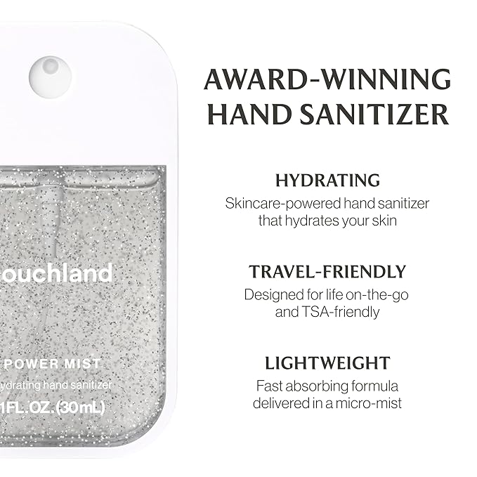Touchland Special Edition Confetti Cake Mist + Frosted Sparkle Case Set, Scented & Stylish Hydrating Hand Sanitizer Spray Bundle, Travel Size, Dye Free, Amazon Exclusive
