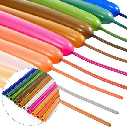 Sratte 1000 Pcs Bulk Animal Balloons 260Q Twisting Long Balloon Assorted Color for Halloween Animal Shape Weddings, Birthdays Clowns, Xmas Presents(Mixed Colors)