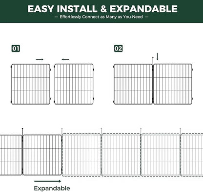 FXW MiniPaws Unleashed Dog Playpen for Yard & RV Camping, Expandable 20-inch 6 Panels for Puppies and Small Dogs, Portable for Indoor and Outdoor Use