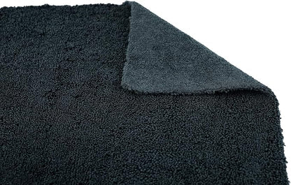 The Rag Company - Creature Edgeless Auto Detailing Towels (10-Pack) Professional 70/30 Blend, Dual-Pile Plush Microfiber, Buffing & Polishing, 420gsm, 16in x 16in, Black